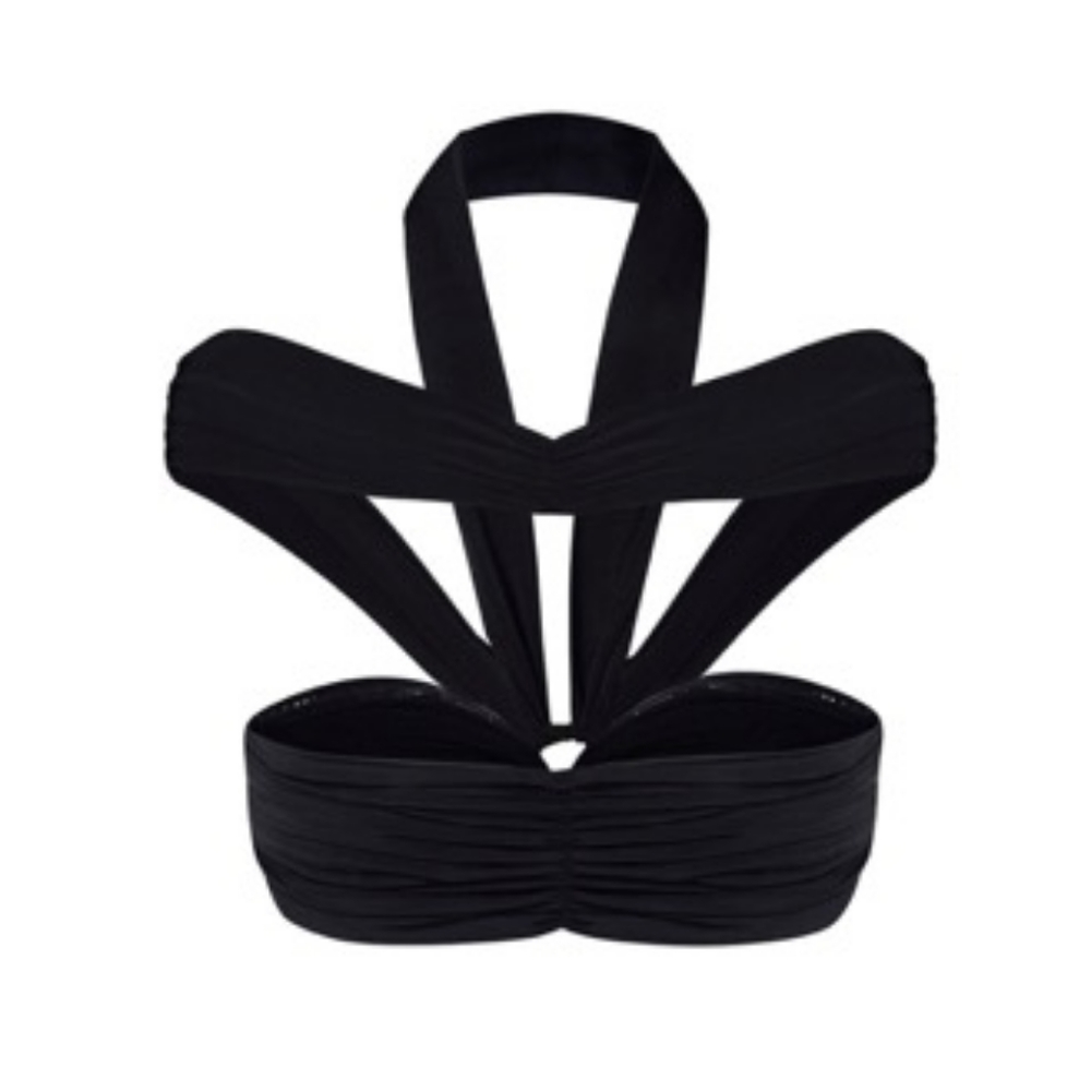 Rat & Boa Black Twist Ring Halter Bodysuit - Picture 4 of 8